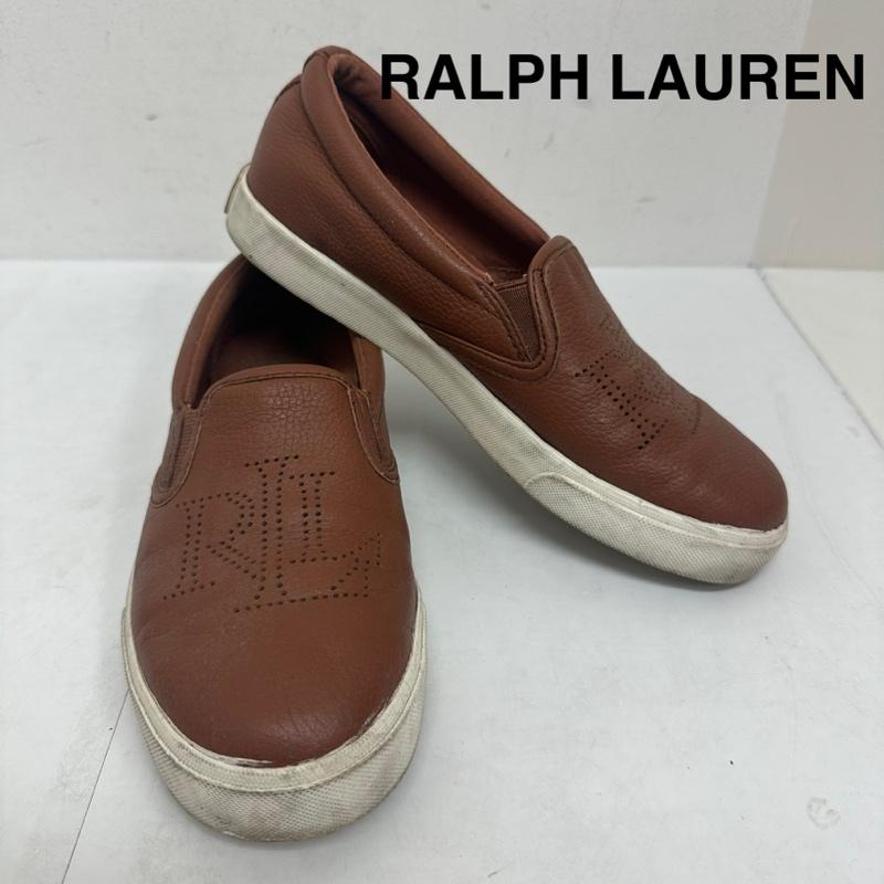 ローレンラルフローレン LAUREN RALPH LAUREN スリッポン スリッポン Racquel Slip On Sneaker スリッポン レザー スニーカー シューズ LRL 靴 US：5.5 茶 / ブラウン / brown レディース USED 古着 中古 50139692