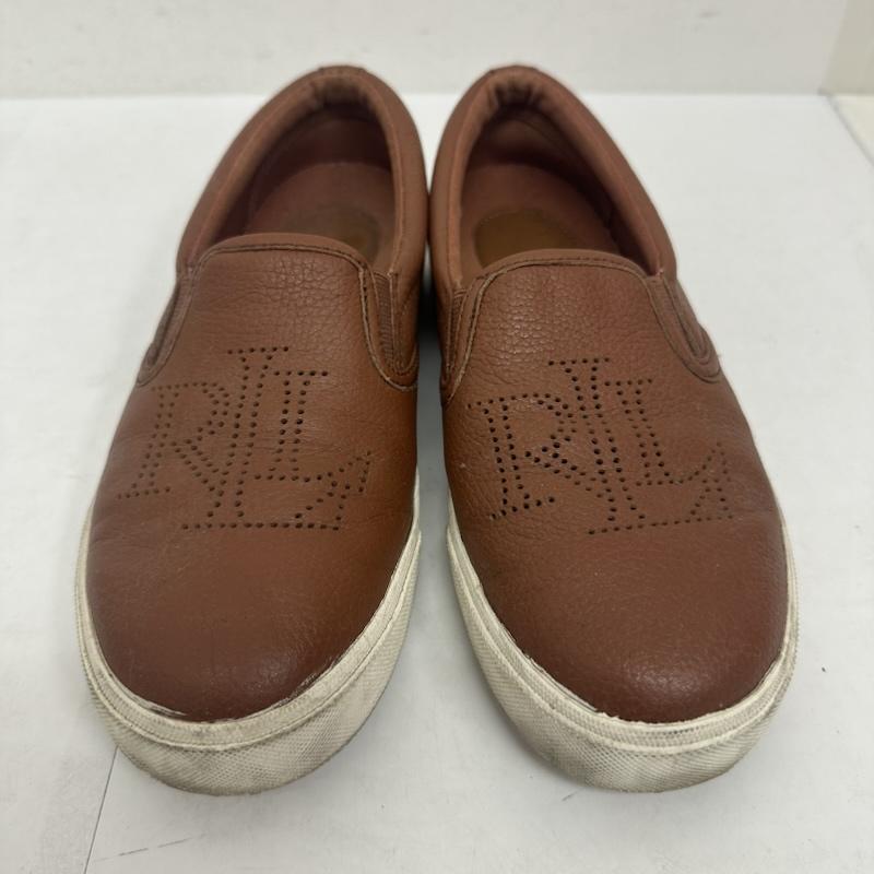 ローレンラルフローレン LAUREN RALPH LAUREN スリッポン スリッポン Racquel Slip On Sneaker スリッポン レザー スニーカー シューズ LRL 靴 US：5.5 茶 / ブラウン / brown レディース USED 古着 中古 50139692