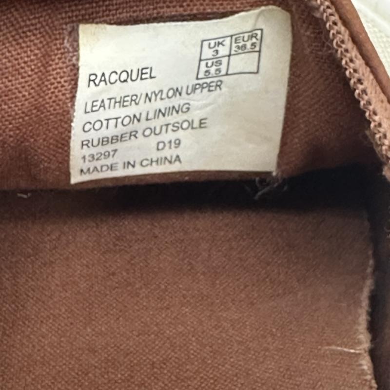 ローレンラルフローレン LAUREN RALPH LAUREN スリッポン スリッポン Racquel Slip On Sneaker スリッポン レザー スニーカー シューズ LRL 靴 US：5.5 茶 / ブラウン / brown レディース USED 古着 中古 50139692