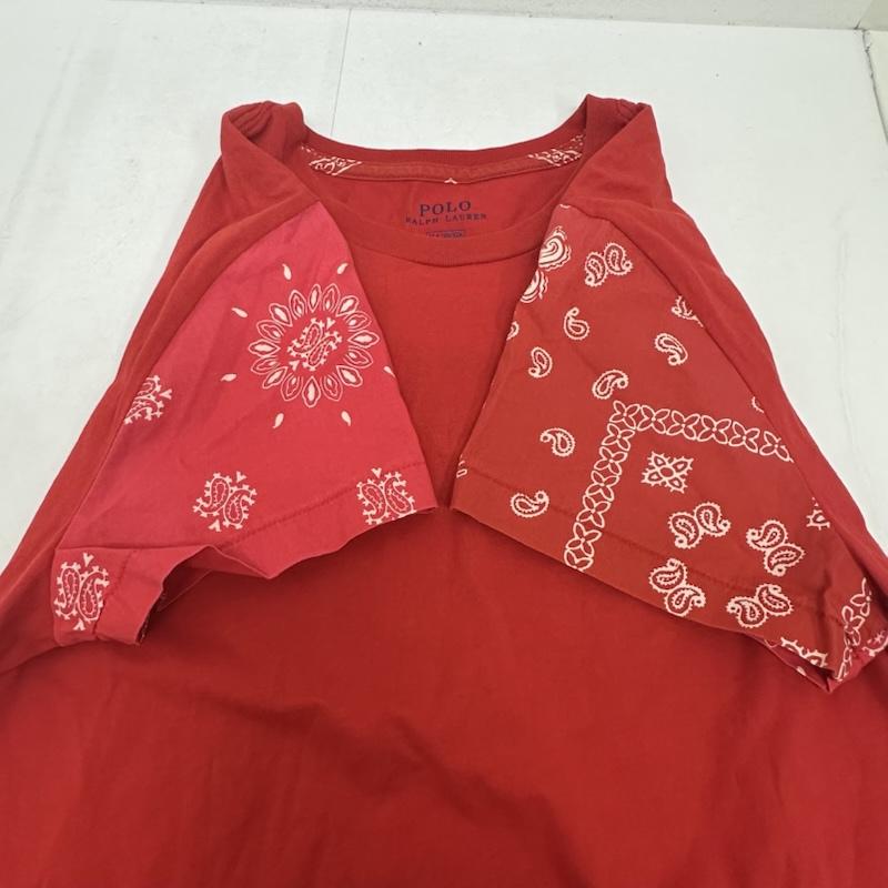 ポロラルフローレン POLO RALPH LAUREN Tシャツ 半袖 211744668001 Paisley print sleeve T shirt ペイズリー プリント スリーブ Tシャツ POCKET ポケット TEE M 赤 / レッド / red レディース USED 古着 中古 50139698