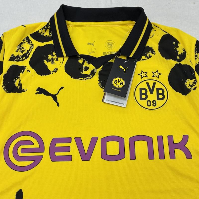 プーマ PUMA ポロシャツ 半袖 25ss KIDSUPER STUDIOS ボルシア・ドルトムント BVB レプリカ サッカー ユニフォーム 782741-02 M ロゴ、文字 黄 / イエロー / yellow X 黒 / ブラック / black X 紫 / パープル / purple メンズ USED 古着 中古 50139740