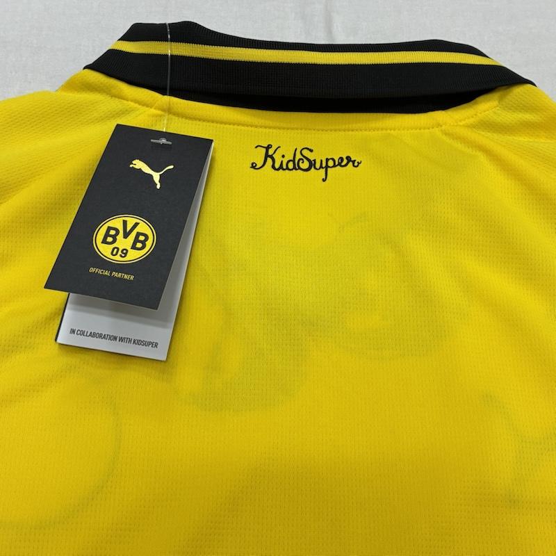 プーマ PUMA ポロシャツ 半袖 25ss KIDSUPER STUDIOS ボルシア・ドルトムント BVB レプリカ サッカー ユニフォーム 782741-02 M ロゴ、文字 黄 / イエロー / yellow X 黒 / ブラック / black X 紫 / パープル / purple メンズ USED 古着 中古 50139740