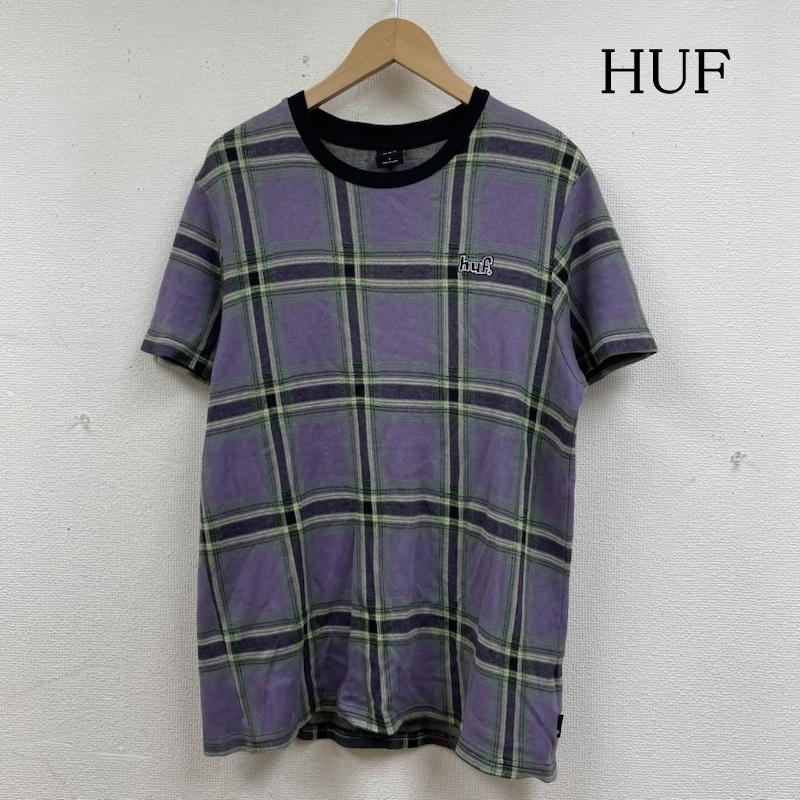 ハフ HUF Tシャツ 半袖 半袖 Tシャツ Shirt クルーネック シャツ カットソー ストレッチ ロゴ 刺繍 ワンポイント チェック柄 L ロゴ、文字 X 刺繍 X ワンポイント X チェック マルチカラー / マルチカラー / multicolor メンズ USED 古着 中古 50139755