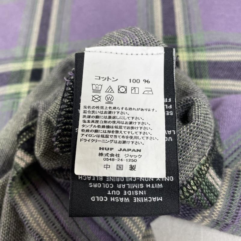 ハフ HUF Tシャツ 半袖 半袖 Tシャツ Shirt クルーネック シャツ カットソー ストレッチ ロゴ 刺繍 ワンポイント チェック柄 L ロゴ、文字 X 刺繍 X ワンポイント X チェック マルチカラー / マルチカラー / multicolor メンズ USED 古着 中古 50139755