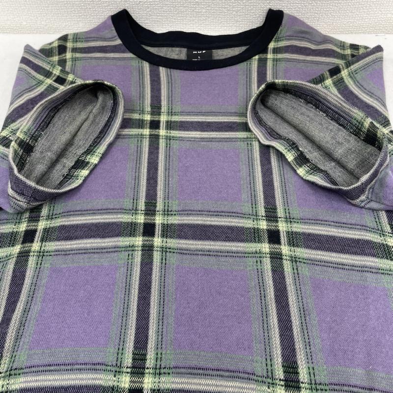 ハフ HUF Tシャツ 半袖 半袖 Tシャツ Shirt クルーネック シャツ カットソー ストレッチ ロゴ 刺繍 ワンポイント チェック柄 L ロゴ、文字 X 刺繍 X ワンポイント X チェック マルチカラー / マルチカラー / multicolor メンズ USED 古着 中古 50139755