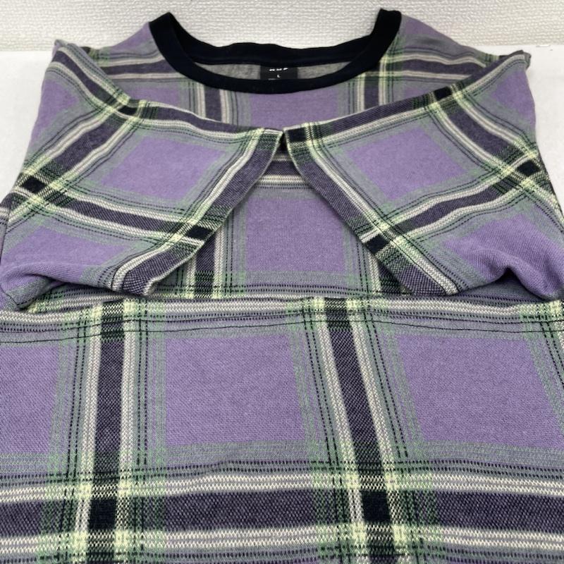 ハフ HUF Tシャツ 半袖 半袖 Tシャツ Shirt クルーネック シャツ カットソー ストレッチ ロゴ 刺繍 ワンポイント チェック柄 L ロゴ、文字 X 刺繍 X ワンポイント X チェック マルチカラー / マルチカラー / multicolor メンズ USED 古着 中古 50139755