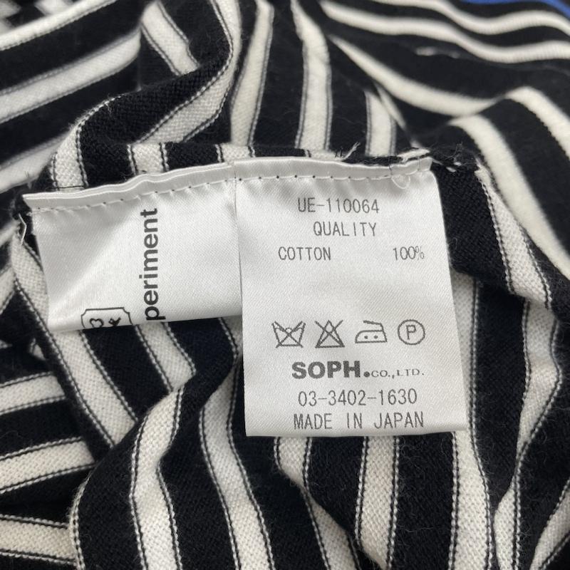 ユニフォームエクスペリメント uniform experiment ニット、セーター 長袖 長袖 ニット セーター ロングスリーブ ボーダー カットソー クルーネック 薄手 ue-110064 1 ボーダー柄 白 / ホワイト / white X 黒 / ブラック / black X 青 / ブルー / blue メンズ USED 古着 中古 50139758