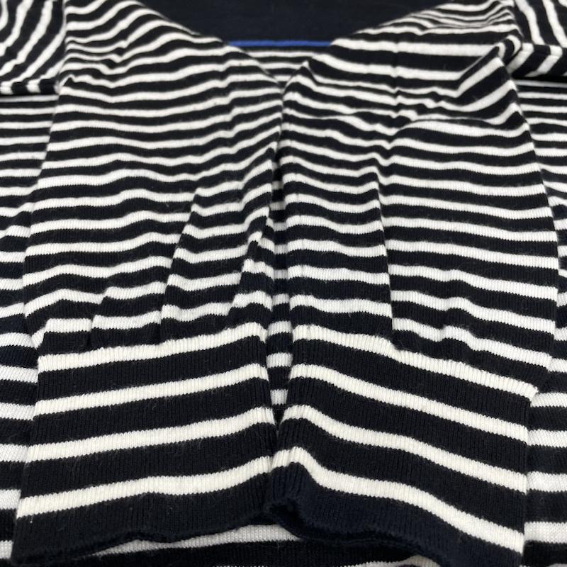 ユニフォームエクスペリメント uniform experiment ニット、セーター 長袖 長袖 ニット セーター ロングスリーブ ボーダー カットソー クルーネック 薄手 ue-110064 1 ボーダー柄 白 / ホワイト / white X 黒 / ブラック / black X 青 / ブルー / blue メンズ USED 古着 中古 50139758
