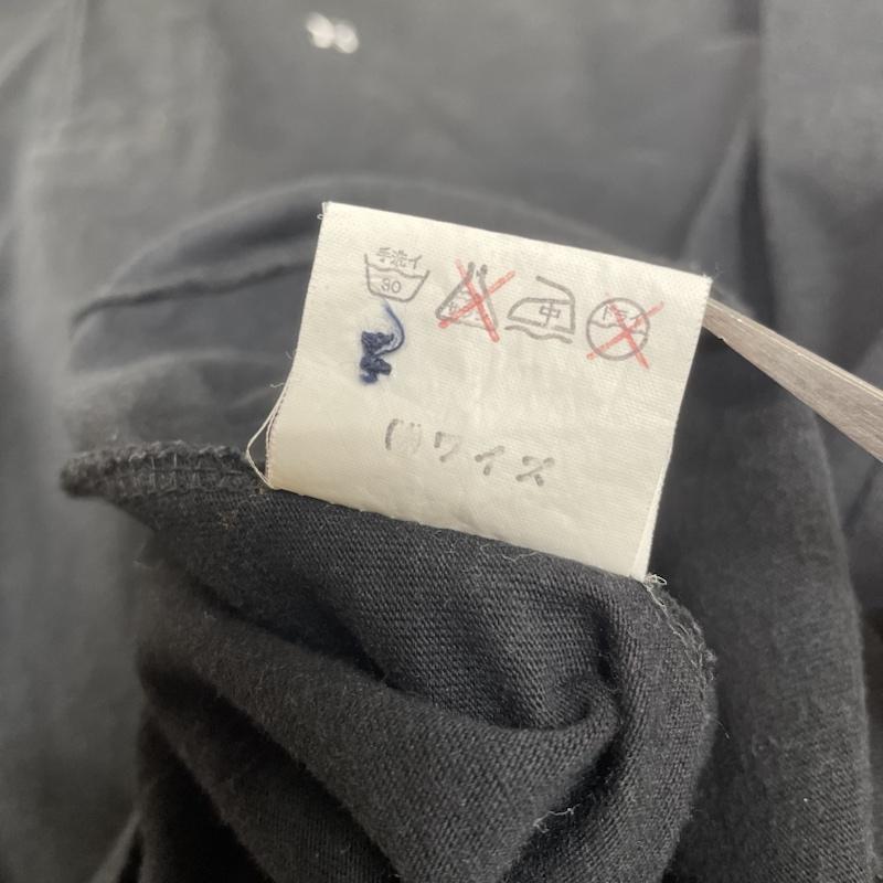 ワイズ Y s ポロシャツ 長袖 長袖 ポロシャツ ハーフボタン シャツ カットソー ロゴ プリント ワンポイント ヨウジヤマモト ロゴ、文字 X プリント X ワンポイント 黒 / ブラック / black メンズ USED 古着 中古 50139775
