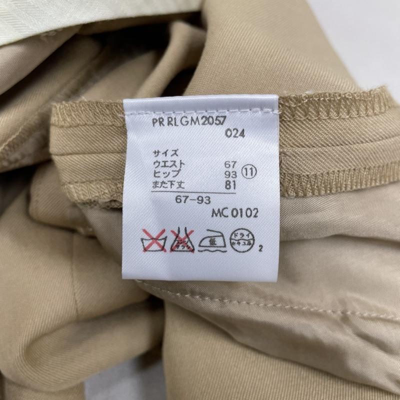 ラルフローレン RALPHLAUREN パンツ スラックス センタープレス スラックス ウール シルク 混 パンツ ジップフライ 無地 タグ付き 11号 無地 ベージュ / ベージュ / beige レディース USED 古着 中古 50139906