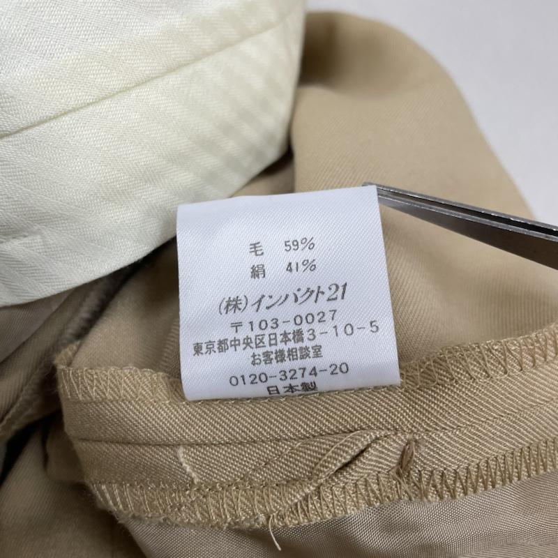 ラルフローレン RALPHLAUREN パンツ スラックス センタープレス スラックス ウール シルク 混 パンツ ジップフライ 無地 タグ付き 11号 無地 ベージュ / ベージュ / beige レディース USED 古着 中古 50139906