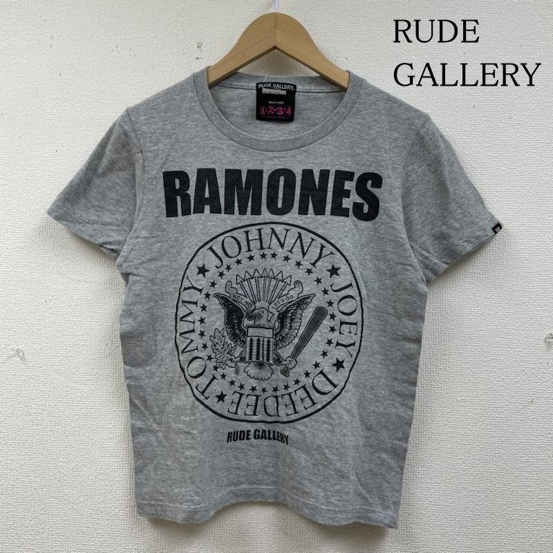 ルードギャラリー RUDE GALLERY Tシャツ 半袖 ramones 半袖 Tシャツ バンドT 子供服 XS ロゴ、文字 X プリント 灰 / グレー / gray ボーイズ USED 古着 中古 50139921