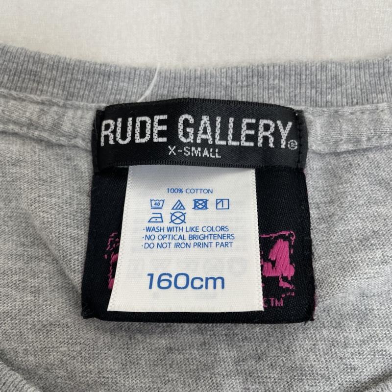 ルードギャラリー RUDE GALLERY Tシャツ 半袖 ramones 半袖 Tシャツ バンドT 子供服 XS ロゴ、文字 X プリント 灰 / グレー / gray ボーイズ USED 古着 中古 50139921