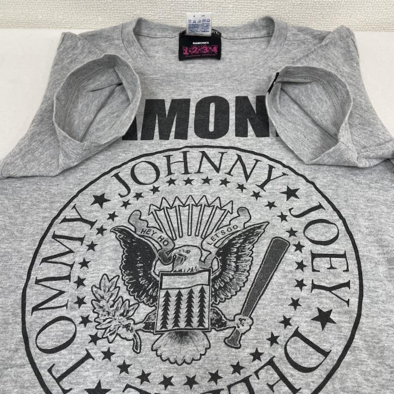 ルードギャラリー RUDE GALLERY Tシャツ 半袖 ramones 半袖 Tシャツ バンドT 子供服 XS ロゴ、文字 X プリント 灰 / グレー / gray ボーイズ USED 古着 中古 50139921