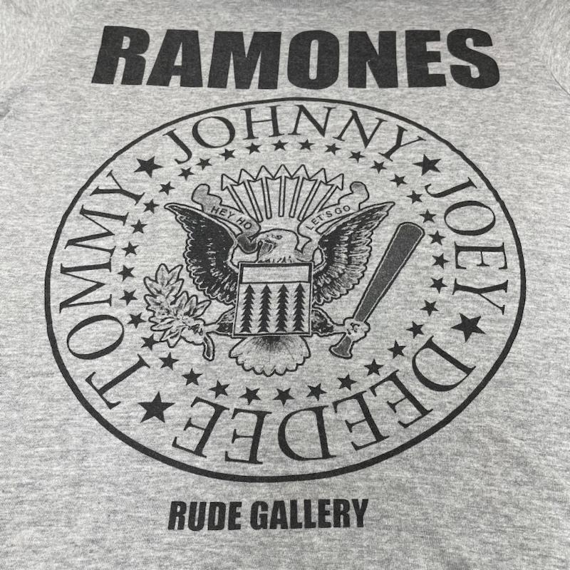 ルードギャラリー RUDE GALLERY Tシャツ 半袖 ramones 半袖 Tシャツ バンドT 子供服 XS ロゴ、文字 X プリント 灰 / グレー / gray ボーイズ USED 古着 中古 50139921