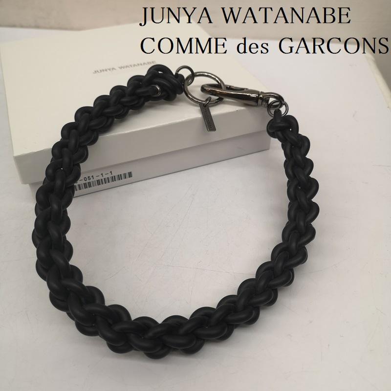ジュンヤワタナベコムデギャルソン JUNYA WATANABE COMME des GARCONS アクセサリー ネックレス、ペンダント 編み込み ラバー ネックレス - 黒 / ブラック / black メンズ USED 古着 中古 50139935