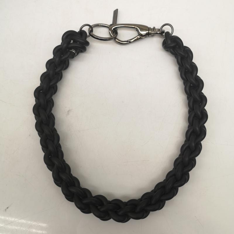 ジュンヤワタナベコムデギャルソン JUNYA WATANABE COMME des GARCONS アクセサリー ネックレス、ペンダント 編み込み ラバー ネックレス - 黒 / ブラック / black メンズ USED 古着 中古 50139935