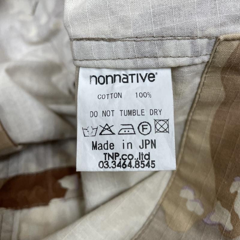 ノンネイティブ nonnative ジャケット、上着 ジャンパー、ブルゾン サファリ ミリタリー ジャケット 日本製 総柄 カモフラージュ 迷彩 隠しボタン ブルゾン 長袖シャツ 1 カモフラージュ柄・迷彩 ベージュ / ベージュ / beige X 茶 / ブラウン / brown メンズ USED 古着 中古 50139981