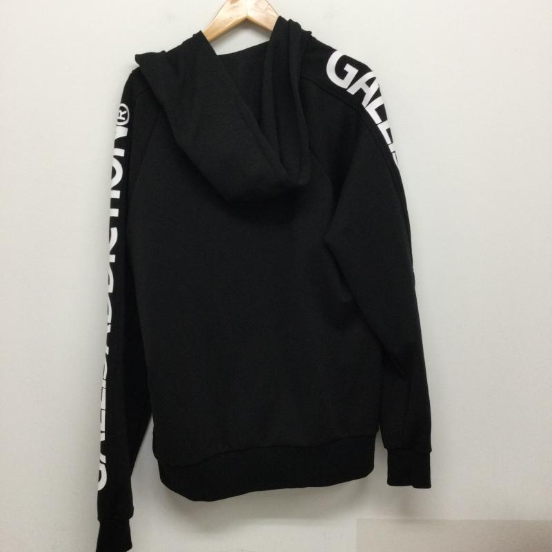 ガリスアディクション GALLIS ADDICTION パーカー 長袖 gallis addiction パーカー 袖ロゴ　フルジップ　フーデッド M ロゴ、文字 黒 / ブラック / black メンズ USED 古着 中古 50140061