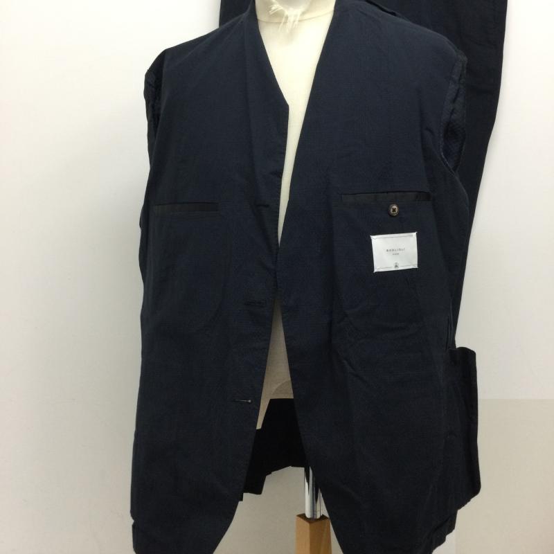 ボリオリ BOGLIOLI セットアップ セットアップ BOGLBOGL N2182E　セットアップ　コットン LL チェック 紺 / ネイビー / navy メンズ USED 古着 中古 50140063