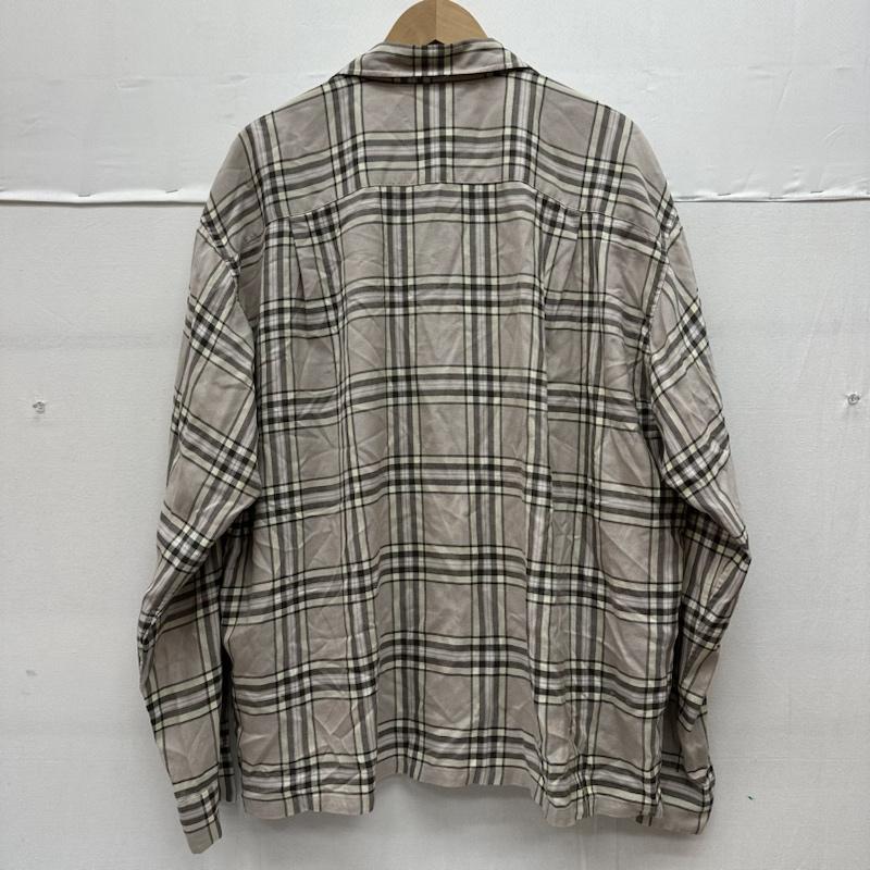 アンユーズド UNUSED シャツ、ブラウス 長袖 18AW Rayon Check Shirt レーヨン チェック オープンカラー シャツ US1456 3 ベージュ / ベージュ / beige X マルチカラー / マルチカラー / multicolor メンズ USED 古着 中古 50140144