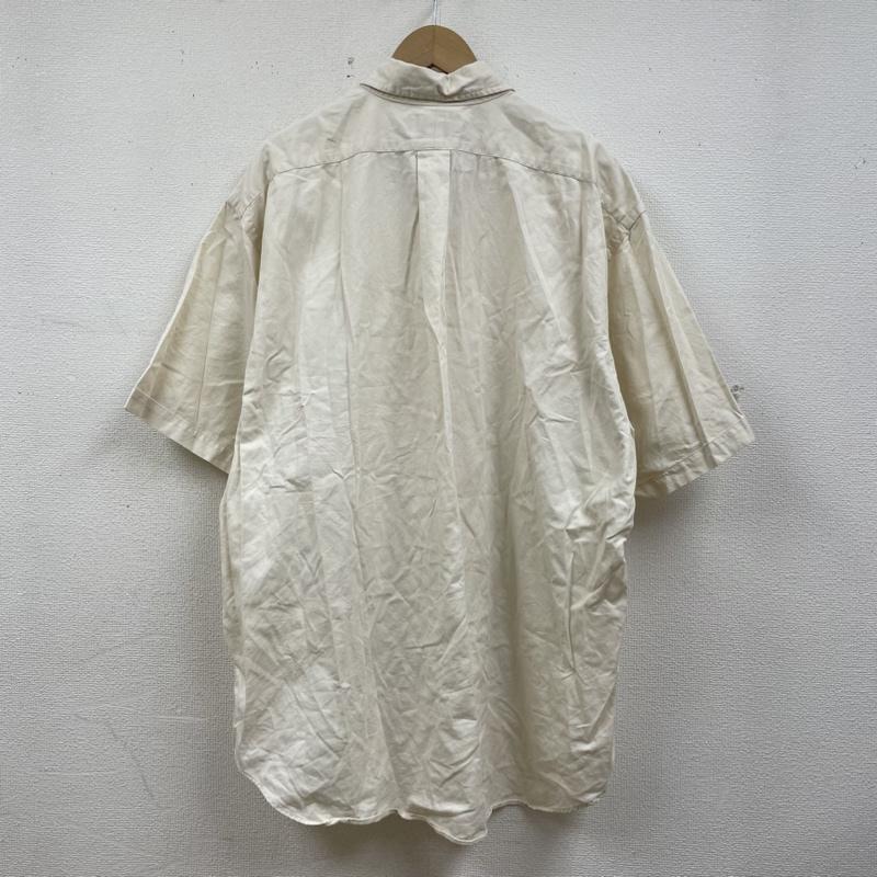 ラルフローレン RALPHLAUREN シャツ、ブラウス 半袖 BLAIRE 半袖 ボタンダウン シャツ ブラウス Shirt ポニーロゴ 刺繍 XL ロゴ、文字 X 刺繍 X ワンポイント アイボリー / アイボリー / メンズ USED 古着 中古 50140206