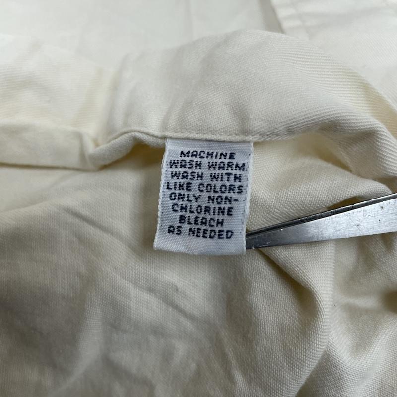 ラルフローレン RALPHLAUREN シャツ、ブラウス 半袖 BLAIRE 半袖 ボタンダウン シャツ ブラウス Shirt ポニーロゴ 刺繍 XL ロゴ、文字 X 刺繍 X ワンポイント アイボリー / アイボリー / メンズ USED 古着 中古 50140206