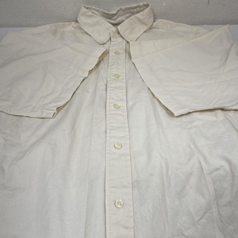ラルフローレン RALPHLAUREN シャツ、ブラウス 半袖 BLAIRE 半袖 ボタンダウン シャツ ブラウス Shirt ポニーロゴ 刺繍 XL ロゴ、文字 X 刺繍 X ワンポイント アイボリー / アイボリー / メンズ USED 古着 中古 50140206