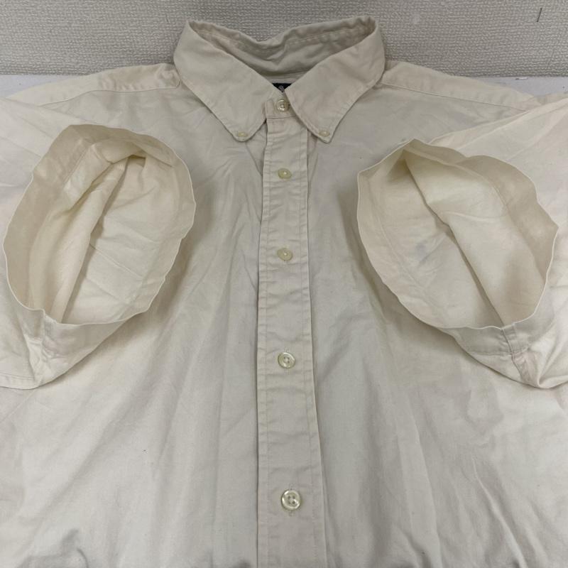 ラルフローレン RALPHLAUREN シャツ、ブラウス 半袖 BLAIRE 半袖 ボタンダウン シャツ ブラウス Shirt ポニーロゴ 刺繍 XL ロゴ、文字 X 刺繍 X ワンポイント アイボリー / アイボリー / メンズ USED 古着 中古 50140206
