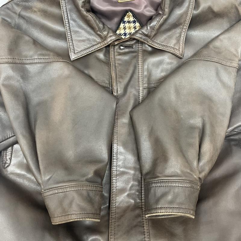 アクアスキュータム Aquascutum コート コート一般 1032 8321-2891 BRW ブラウン レザーカントリーコート キュプラ ラムレザー 無地 40 茶 / ブラウン / brown メンズ USED 古着 中古 50140219