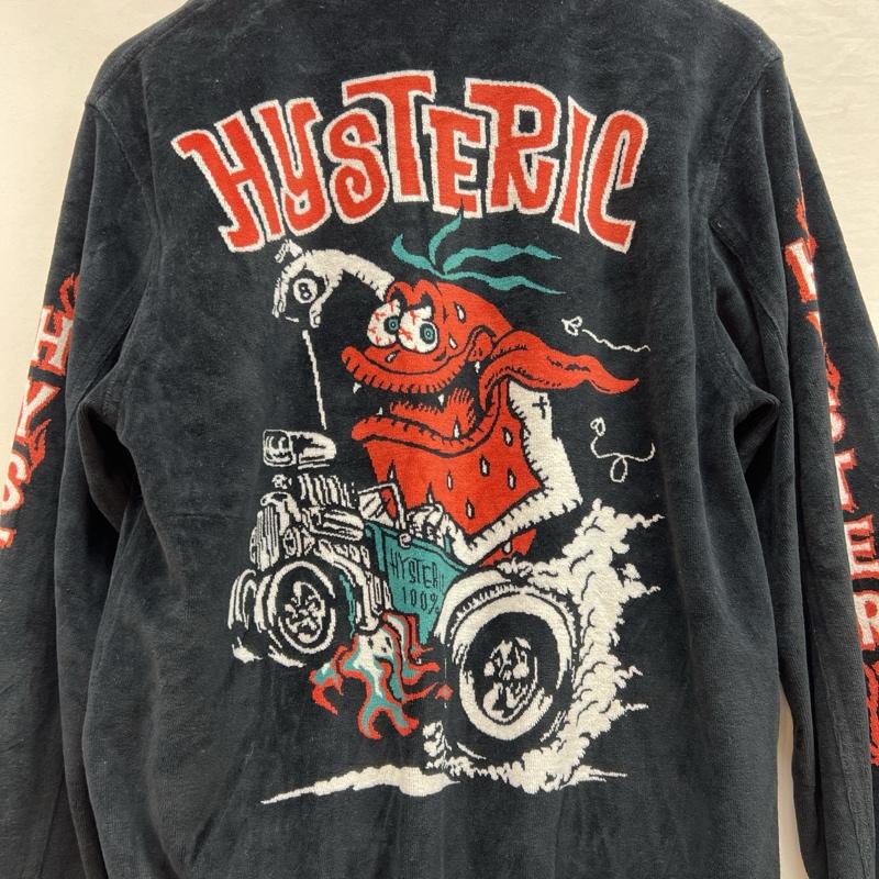 ヒステリックグラマー HYSTERIC GLAMOUR ジャケット、上着 ジャンパー、ブルゾン ストロベリーモンスター 8ボール ベロアブルゾン S 黒 / ブラック / black メンズ USED 古着 中古 50140232