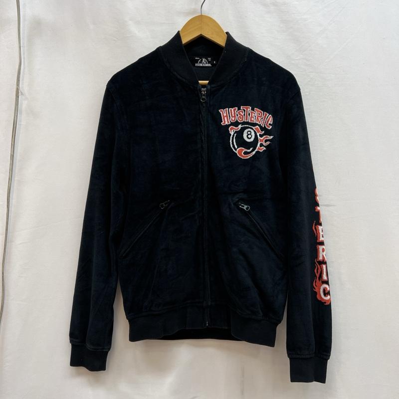 ヒステリックグラマー HYSTERIC GLAMOUR ジャケット、上着 ジャンパー、ブルゾン ストロベリーモンスター 8ボール ベロアブルゾン S 黒 / ブラック / black メンズ USED 古着 中古 50140232
