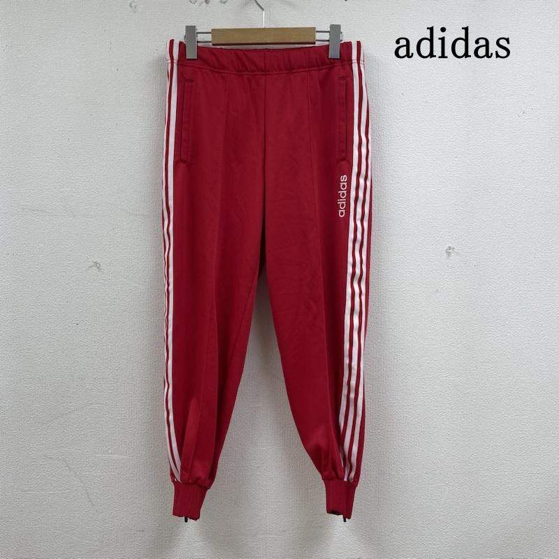 アディダス adidas パンツ ワークパンツ、ペインターパンツ 90s トラックパンツ 裾ジップ デサント ジャージ ロゴ 刺繍 サイドライン ウエストゴム ASR-966P M ロゴ、文字 X 刺繍 赤 / レッド / red メンズ USED 古着 中古 50140264