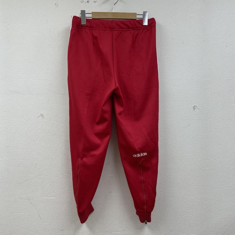 アディダス adidas パンツ ワークパンツ、ペインターパンツ 90s トラックパンツ 裾ジップ デサント ジャージ ロゴ 刺繍 サイドライン ウエストゴム ASR-966P M ロゴ、文字 X 刺繍 赤 / レッド / red メンズ USED 古着 中古 50140264