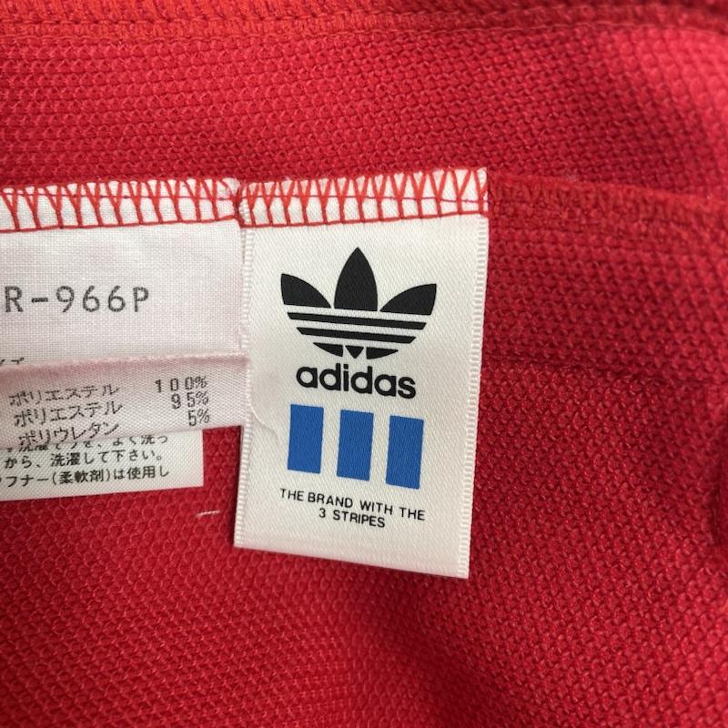 アディダス adidas パンツ ワークパンツ、ペインターパンツ 90s トラックパンツ 裾ジップ デサント ジャージ ロゴ 刺繍 サイドライン ウエストゴム ASR-966P M ロゴ、文字 X 刺繍 赤 / レッド / red メンズ USED 古着 中古 50140264