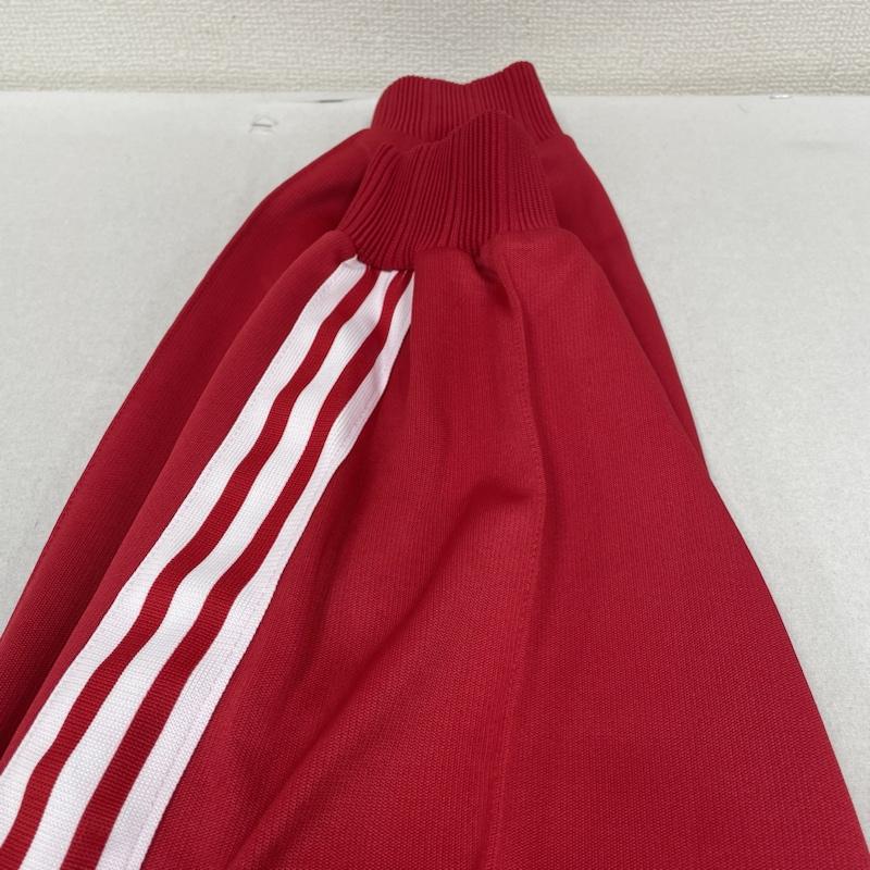 アディダス adidas パンツ ワークパンツ、ペインターパンツ 90s トラックパンツ 裾ジップ デサント ジャージ ロゴ 刺繍 サイドライン ウエストゴム ASR-966P M ロゴ、文字 X 刺繍 赤 / レッド / red メンズ USED 古着 中古 50140264