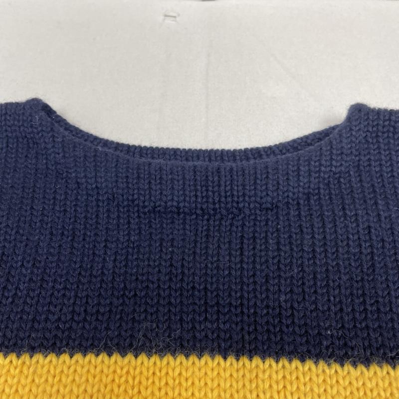 ポロバイラルフローレン Polo by RALPH LAUREN ニット、セーター 長袖 80s 90s ヴィンテージ レタードセーター 長袖 ニット プルオーバー 無地 ウール ナイガイ L 無地 紺 / ネイビー / navy X 赤 / レッド / red X 黄 / イエロー / yellow メンズ USED 古着 中古 50140268