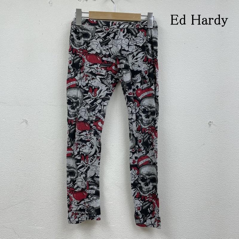 エドハーディー Ed Hardy レギンス、トレンカ レギンス、トレンカ レギンス トレーニングウェア 総柄 ハート ロゴ スカル プリント スポーツパンツ フィットネス 総柄 X スカル X プリント 白 / ホワイト / white X 黒 / ブラック / black X 灰 / グレー / gray X 赤 / レッド / red レディース USED 古着 中古 50140282