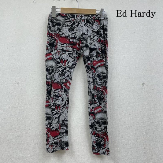 エドハーディー Ed Hardy レギンス、トレンカ レギンス、トレンカ レギンス トレーニングウェア 総柄 ハート ロゴ スカル プリント スポーツパンツ フィットネス 総柄 X スカル X プリント 白 / ホワイト / white X 黒 / ブラック / black X 灰 / グレー / gray X 赤 / レッド / red レディース USED 古着 中古 50140282