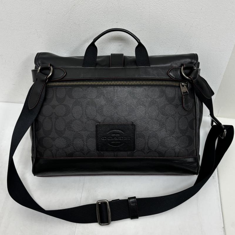 コーチ COACH メッセンジャーバッグ メッセンジャーバッグ コーチ メンズ ハドソン スモール メッセンジャーバッグ シグネチャー キャンバス F50051 - 黒 / ブラック / black メンズ USED 古着 中古 50140350