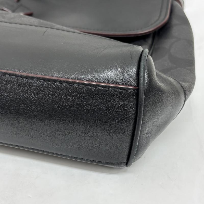 コーチ COACH メッセンジャーバッグ メッセンジャーバッグ コーチ メンズ ハドソン スモール メッセンジャーバッグ シグネチャー キャンバス F50051 - 黒 / ブラック / black メンズ USED 古着 中古 50140350