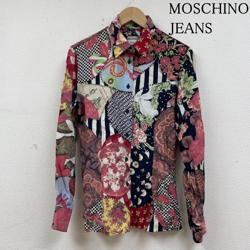 モスキーノジーンズ MOSCHINO JEANS シャツ、ブラウス 長袖 長袖 シャツ ブラウス ロングスリーブ マルチカラー 総柄 イタリア製 38 総柄 マルチカラー / マルチカラー / multicolor レディース USED 古着 中古 50140377
