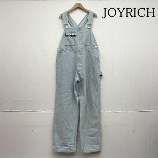 ジョイリッチ JOYRICH サロペット・オーバーオール サロペット、オーバーオール オーバーオール ジップフライ サロペット オールインワン ロゴ プリント L ロゴ、文字 X プリント インディゴ / インディゴ / Indigo レディース USED 古着 中古 50140391