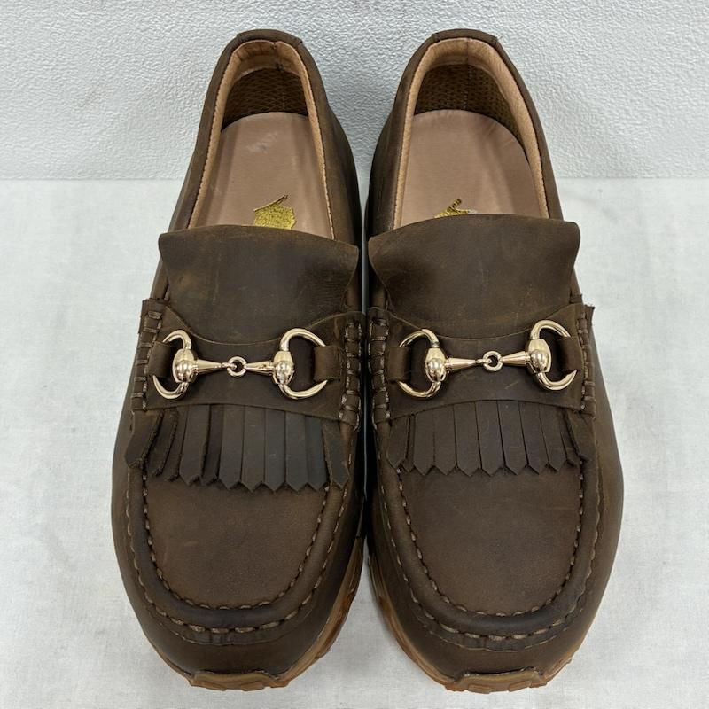 トモアンドシーオー Tomo & Co ローファー ローファー TM-SHOES-0006 レザー ガム エアーソール ビット ローファー 厚底 24.0cm 茶 / ブラウン / brown レディース USED 古着 中古 50140408