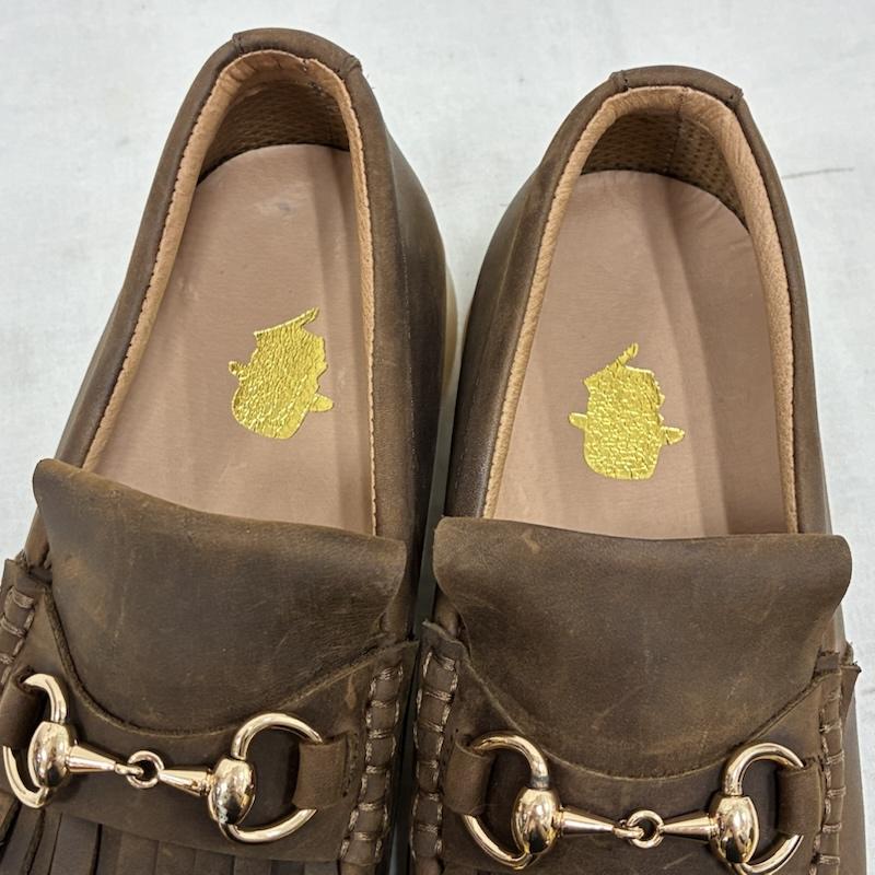 トモアンドシーオー Tomo & Co ローファー ローファー TM-SHOES-0006 レザー ガム エアーソール ビット ローファー 厚底 24.0cm 茶 / ブラウン / brown レディース USED 古着 中古 50140408
