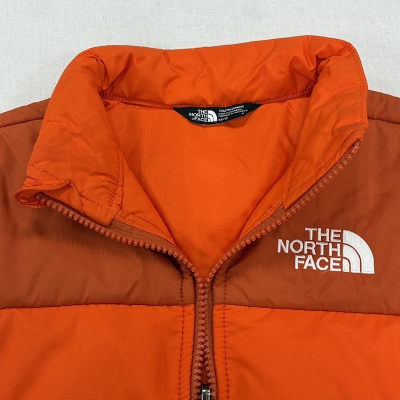 ザノースフェイス THE NORTH FACE ジャケット、上着 ジャンパー、ブルゾン キッズ Hydrenaline Insulated Jacket ハイドレナリン インシュレーテッド ジャケット NYJ52192Z XS ワンポイント X ロゴ、文字 X 刺繍 橙 / オレンジ / orange X 白 / ホワイト / white ボーイズ USED 古着 中古 50140411