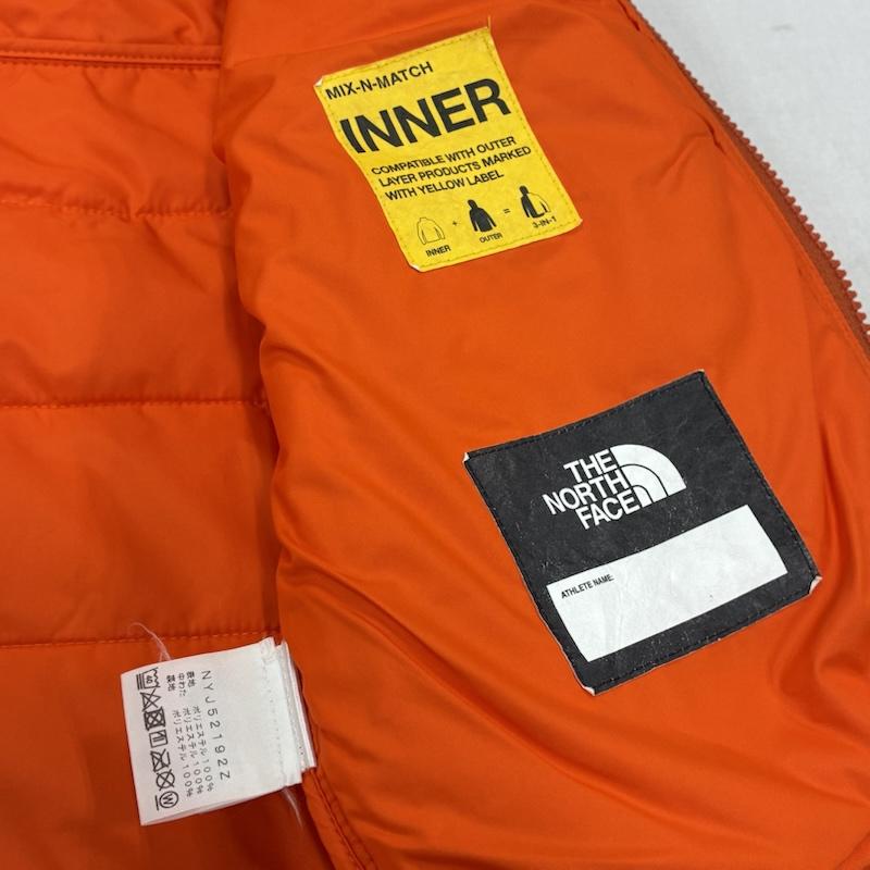 ザノースフェイス THE NORTH FACE ジャケット、上着 ジャンパー、ブルゾン キッズ Hydrenaline Insulated Jacket ハイドレナリン インシュレーテッド ジャケット NYJ52192Z XS ワンポイント X ロゴ、文字 X 刺繍 橙 / オレンジ / orange X 白 / ホワイト / white ボーイズ USED 古着 中古 50140411