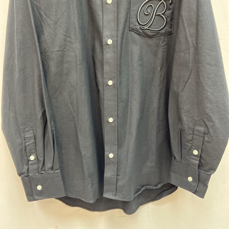 ブラックアイパッチ BlackEyePatch シャツ、ブラウス 長袖 B ロゴ 刺繍 ボタンダウンシャツ XL 黒 / ブラック / black メンズ USED 古着 中古 50140414
