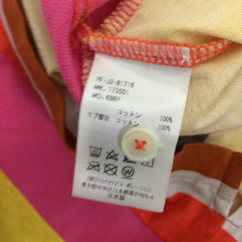 ポールスミス Paul Smith ポロシャツ 半袖 paul smith PF-J2-81716 ボーダーポロシャツ L ボーダー柄 橙 / オレンジ / orange X 桃 / ピンク / pink メンズ USED 古着 中古 50140416