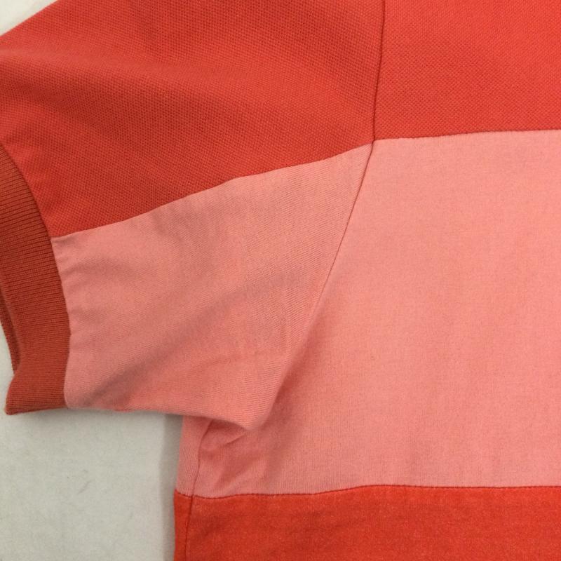 ポールスミス Paul Smith ポロシャツ 半袖 paul smith PF-J2-81716 ボーダーポロシャツ L ボーダー柄 橙 / オレンジ / orange X 桃 / ピンク / pink メンズ USED 古着 中古 50140416